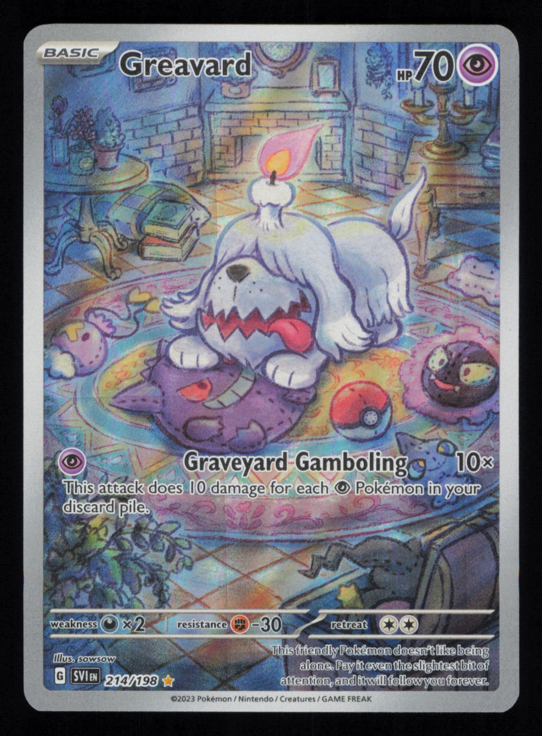 Greavard 214/198 Illustration Rare Scarlet & Violet Pokemon