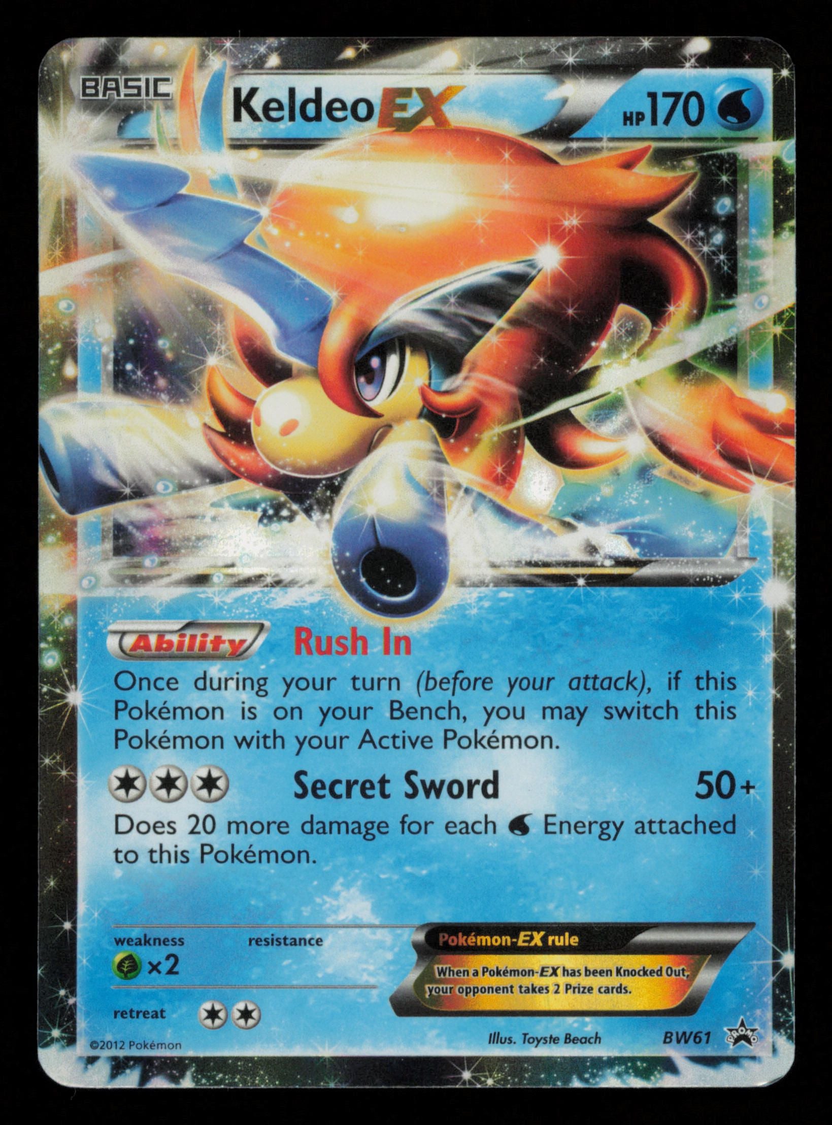 Keldeo EX BW61 Promo BW Black Star Promos Pokemon