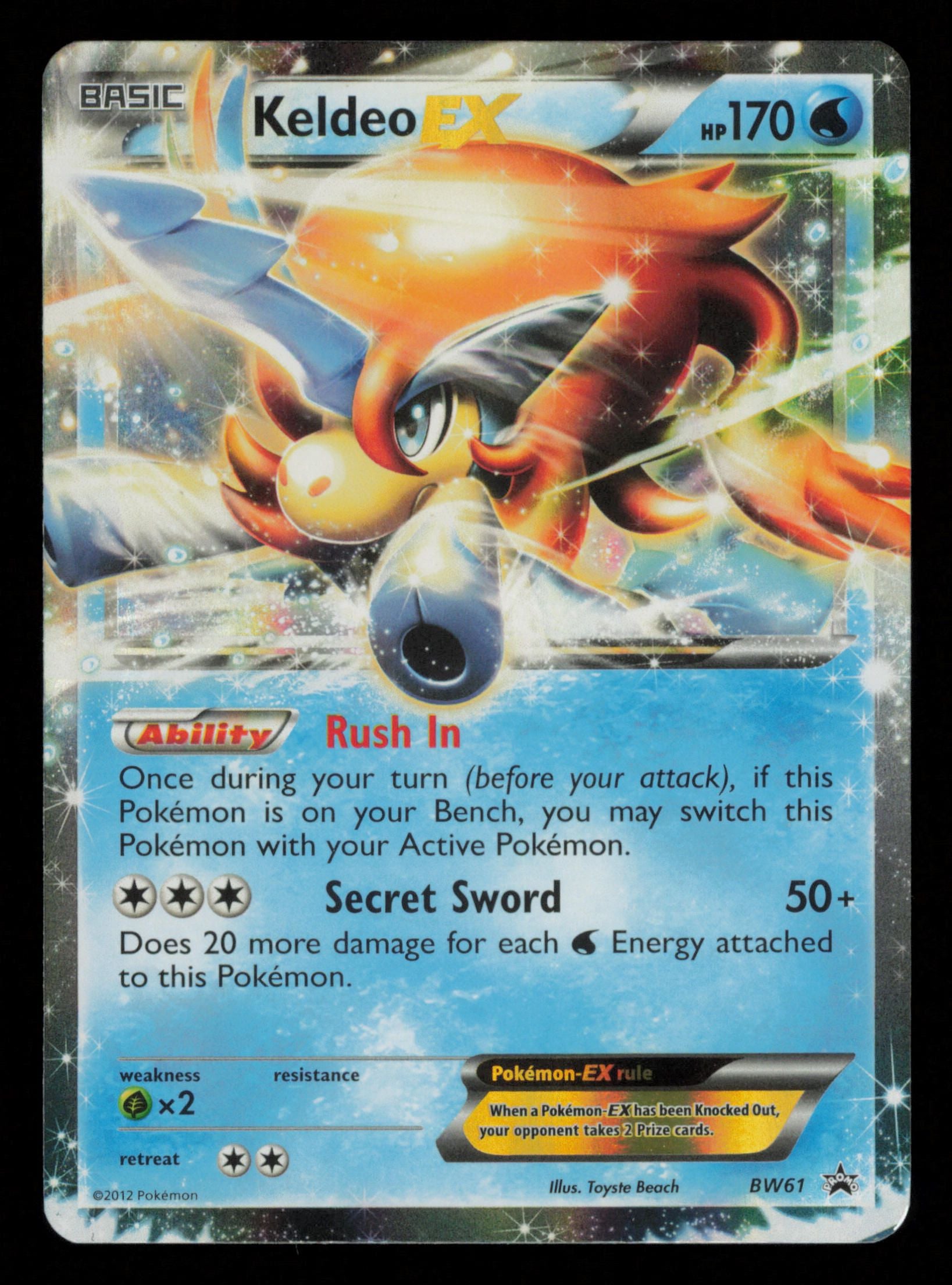 Keldeo EX BW61 Promo BW Black Star Promos Pokemon