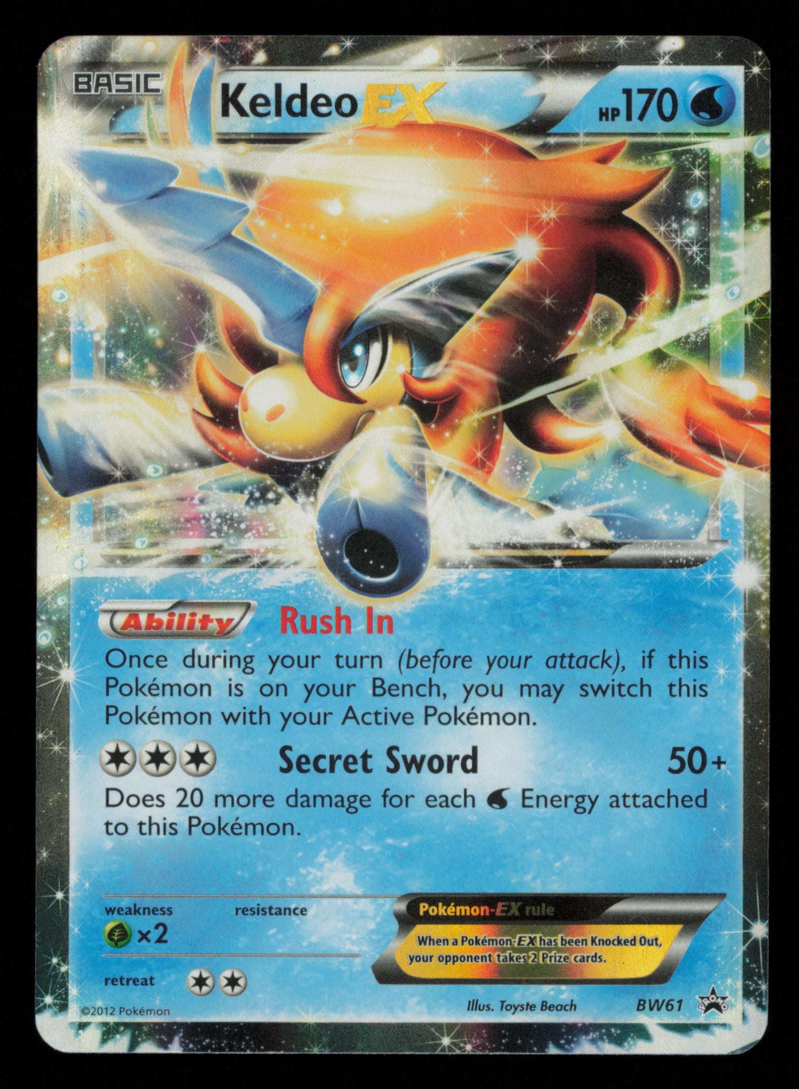 Keldeo EX BW61 Promo BW Black Star Promos Pokemon