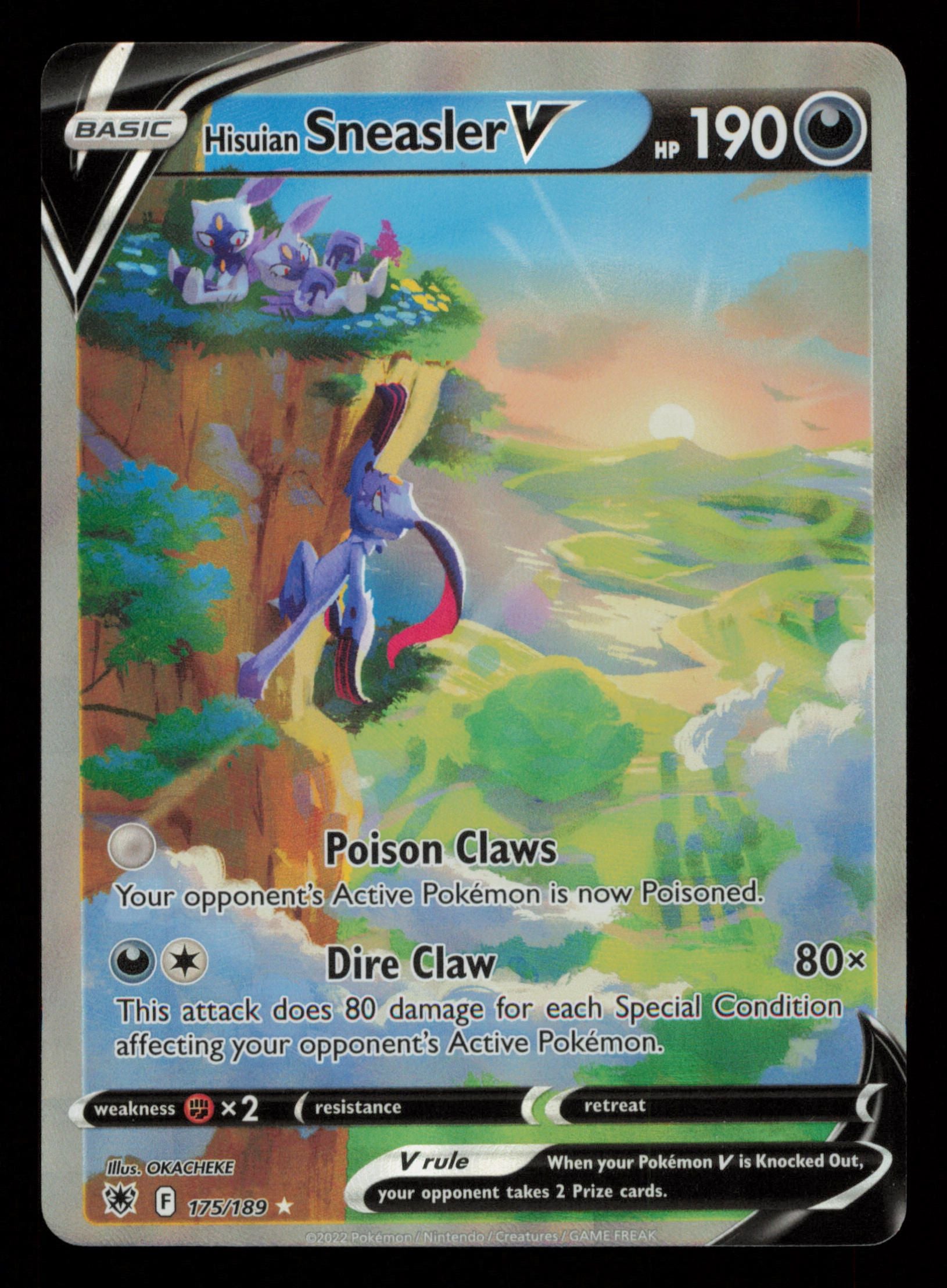 Hisuian Sneasler V 175/189 Rare Ultra Astral Radiance Pokemon