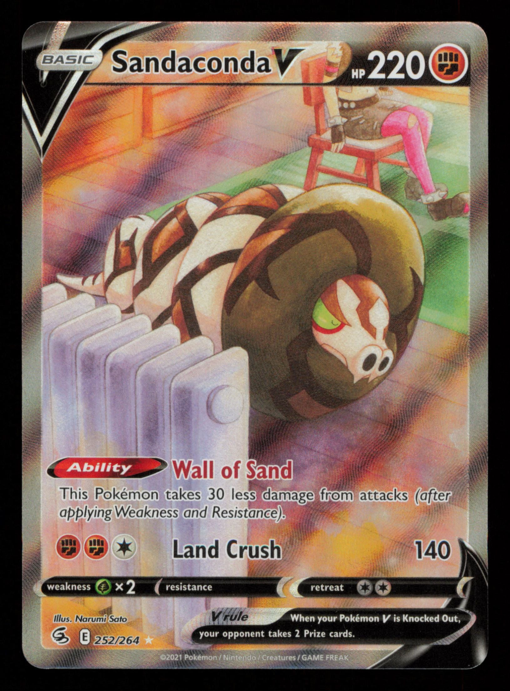 Sandaconda V 252/264 Rare Ultra Fusion Strike Pokemon