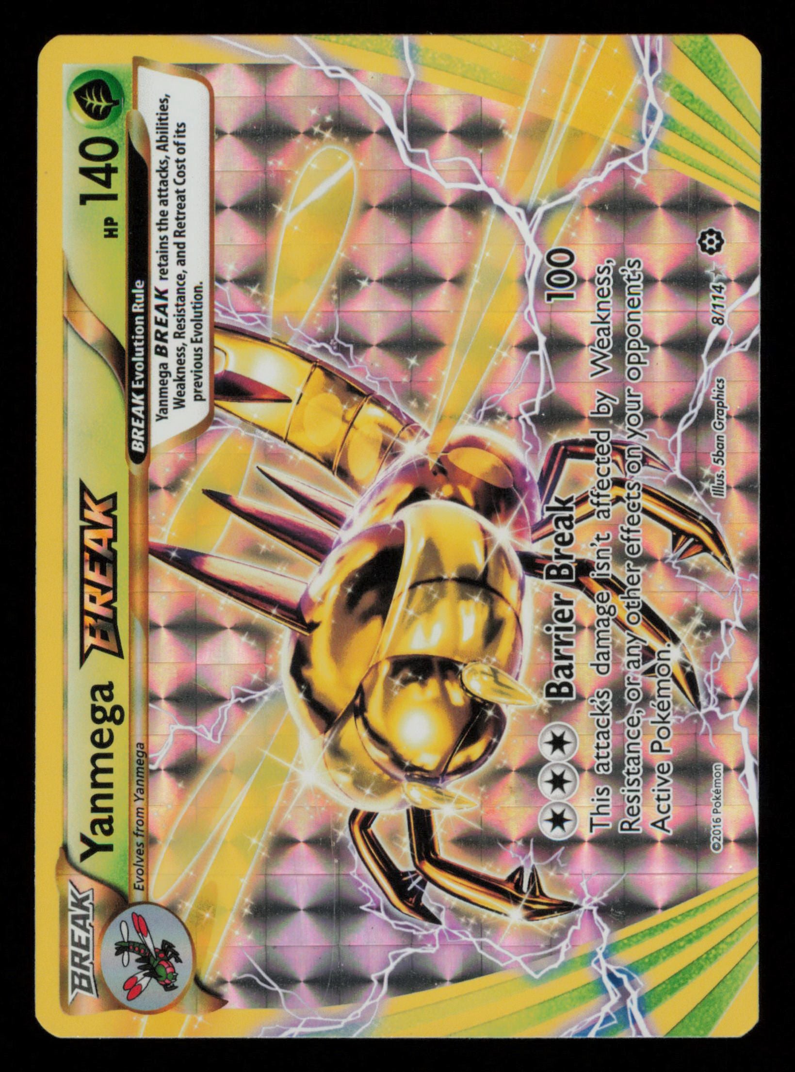 Yanmega BREAK 8/114 Rare BREAK Steam Siege Pokemon