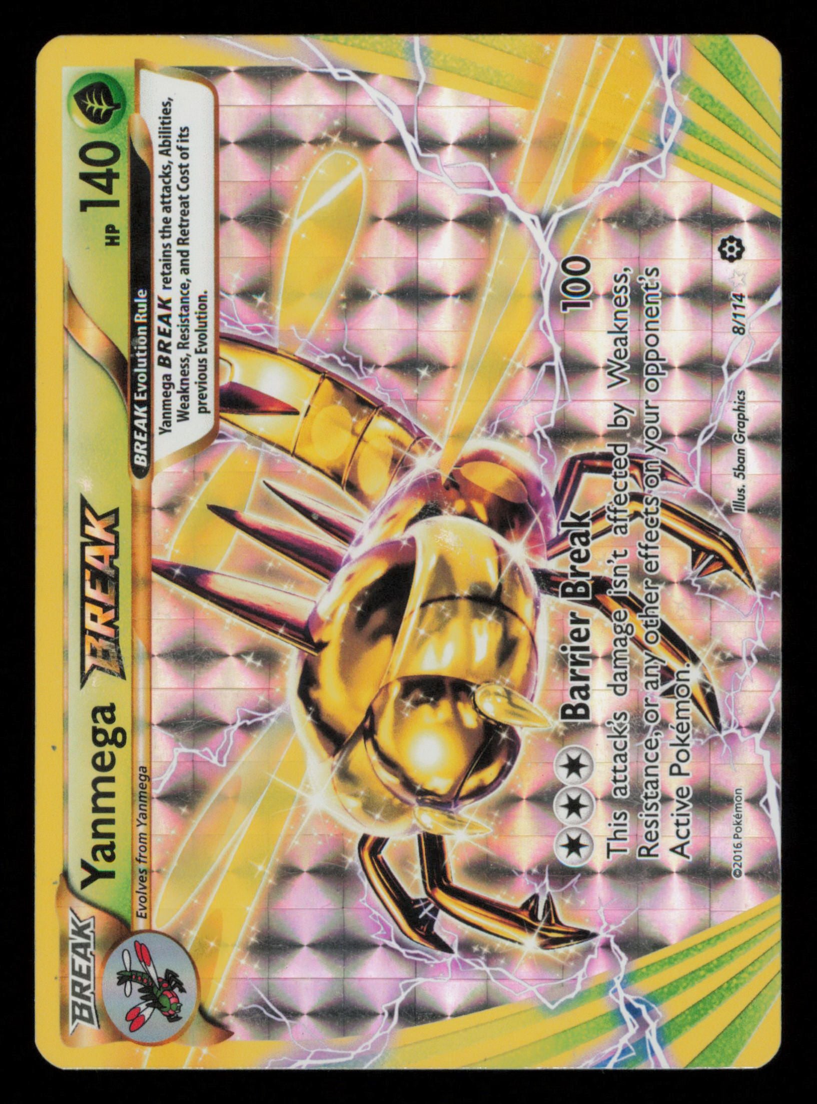 Yanmega BREAK 8/114 Rare BREAK Steam Siege Pokemon