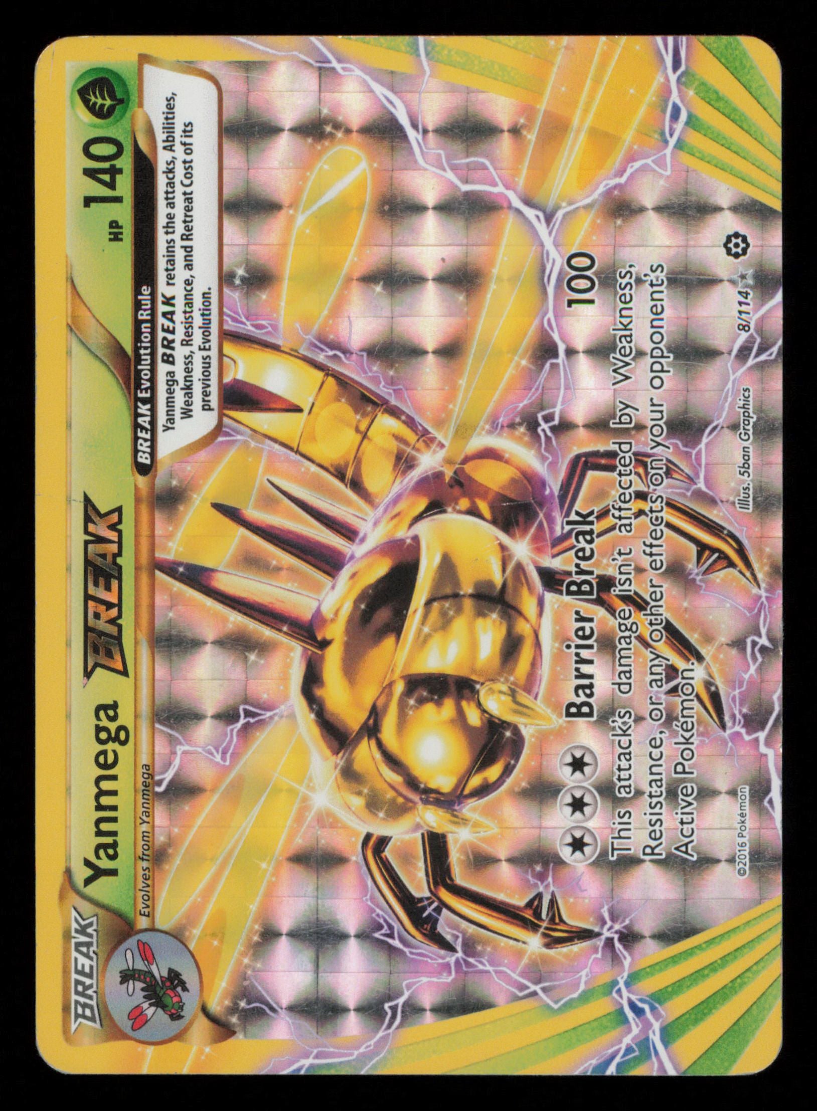 Yanmega BREAK 8/114 Rare BREAK Steam Siege Pokemon