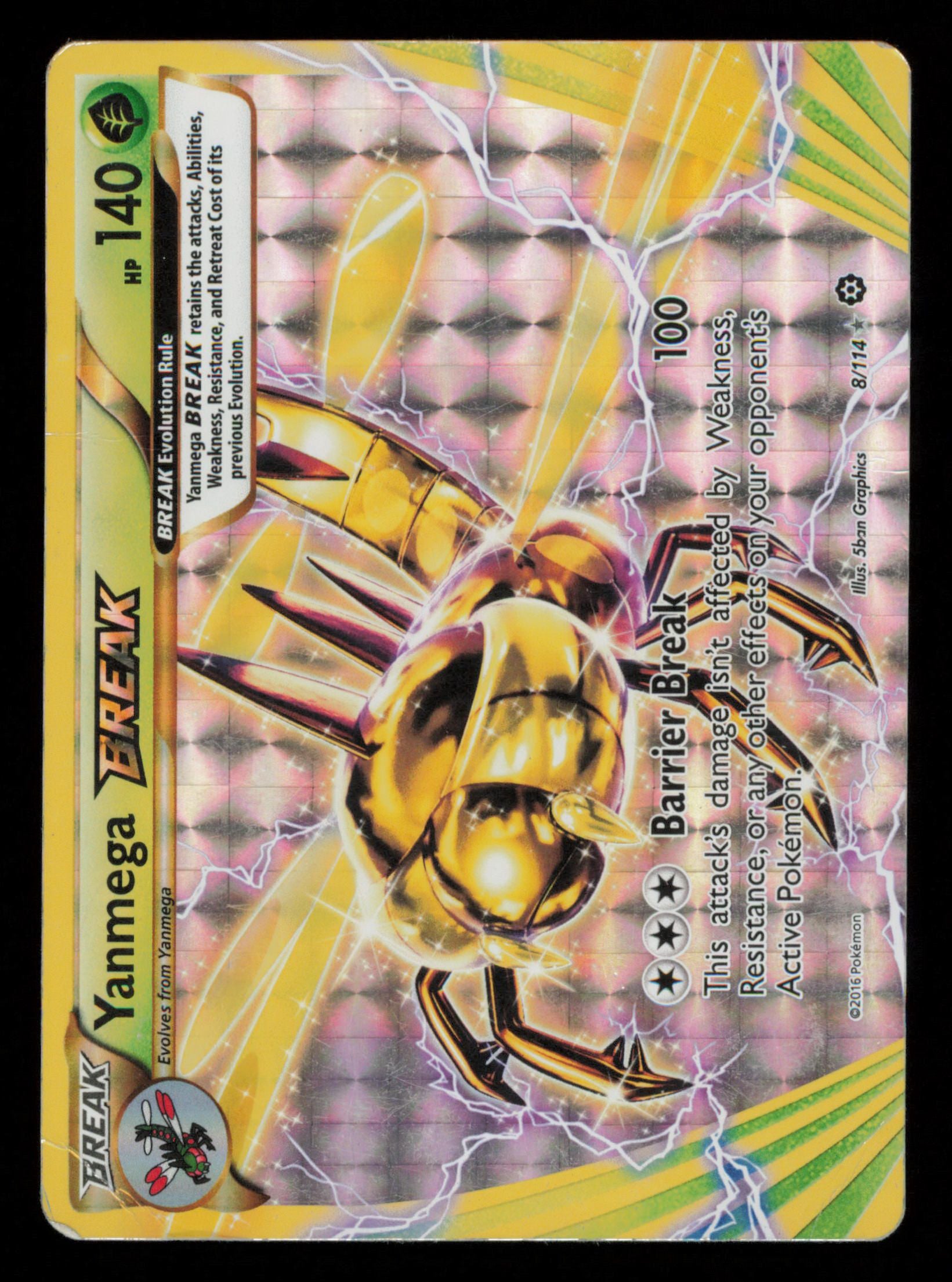 Yanmega BREAK 8/114 Rare BREAK Steam Siege Pokemon