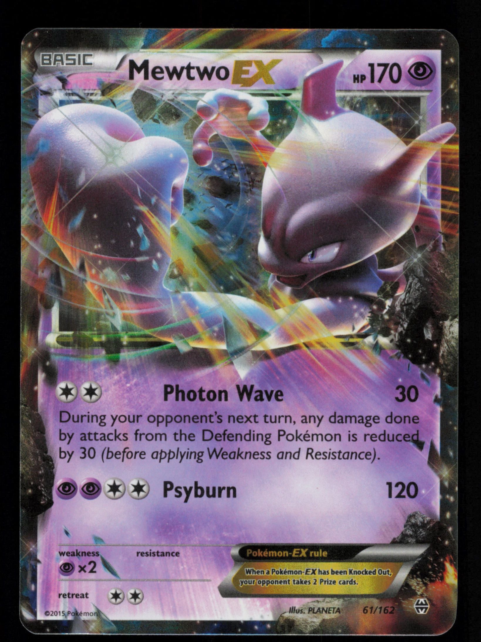 Mewtwo EX 61/162 Holo Rare EX BREAKthrough Pokemon