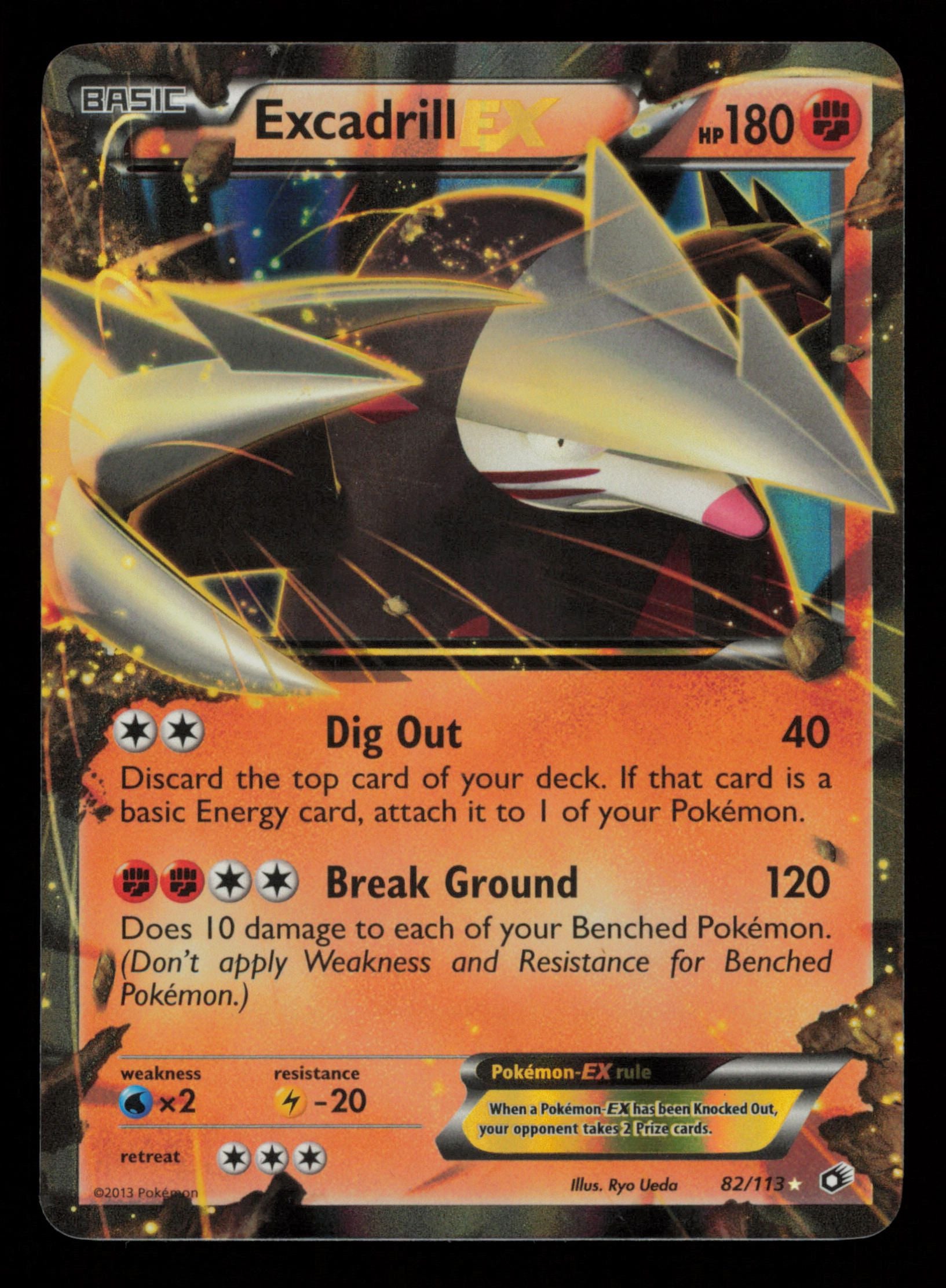 Excadrill EX 82/113 Holo Rare EX Legendary Treasures Pokemon