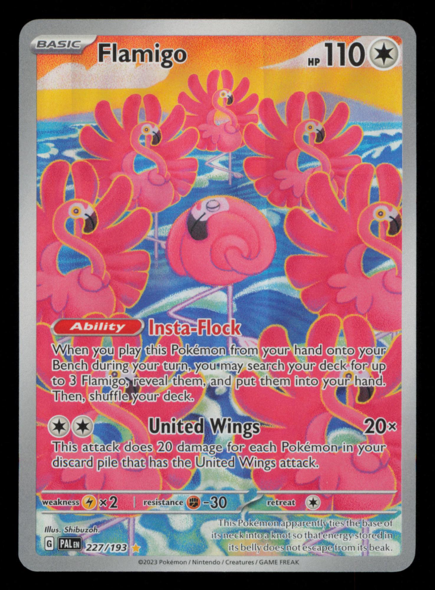 Flamigo 227/193 Illustration Rare Paldea Evolved Pokemon
