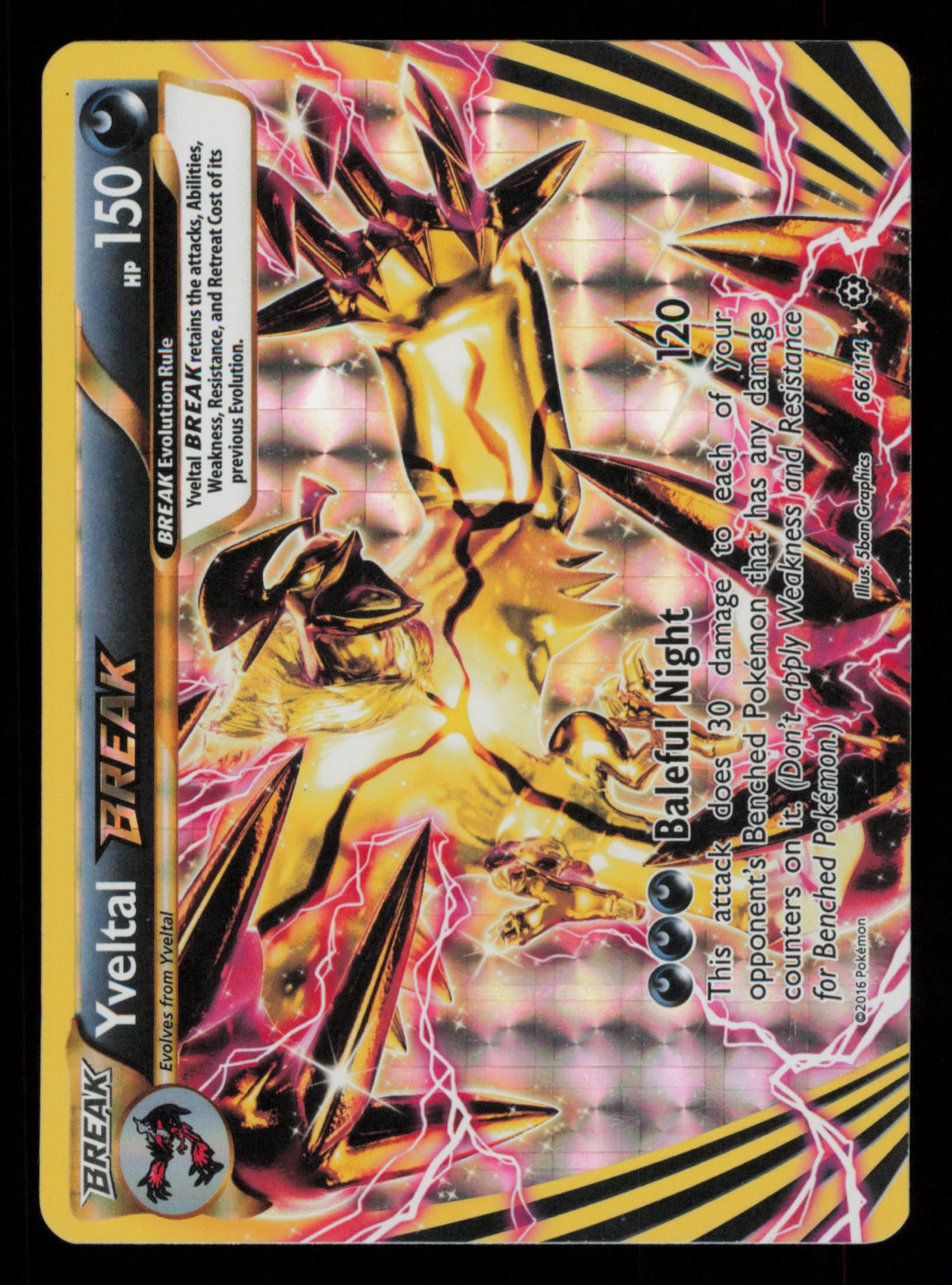 Yveltal BREAK 66/114 Rare BREAK Steam Siege Pokemon