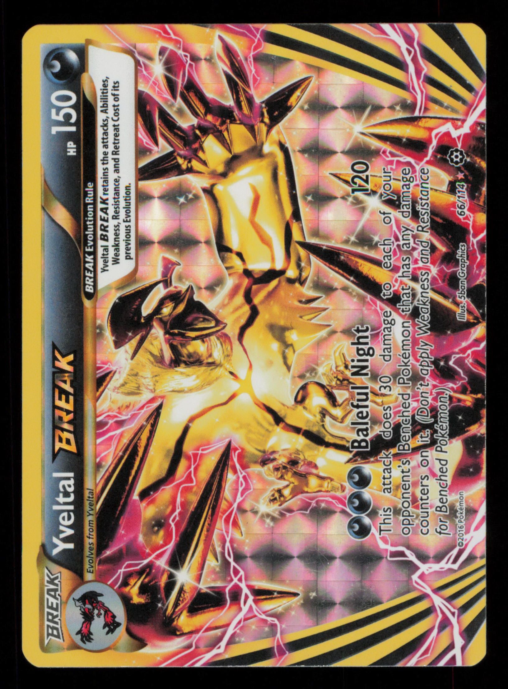 Yveltal BREAK 66/114 Rare BREAK Steam Siege Pokemon