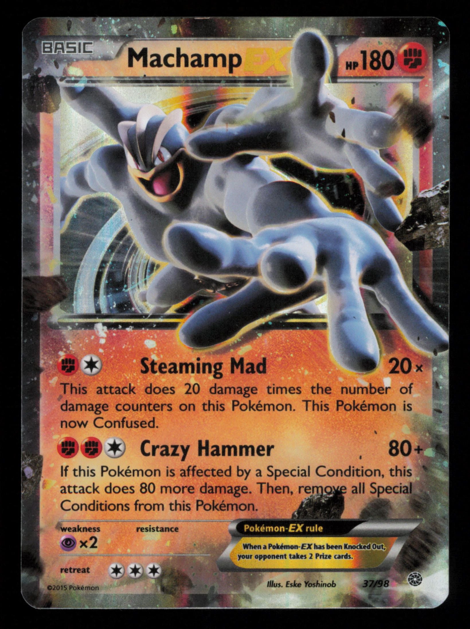 Machamp EX 37/98 Holo Rare EX Ancient Origins Pokemon