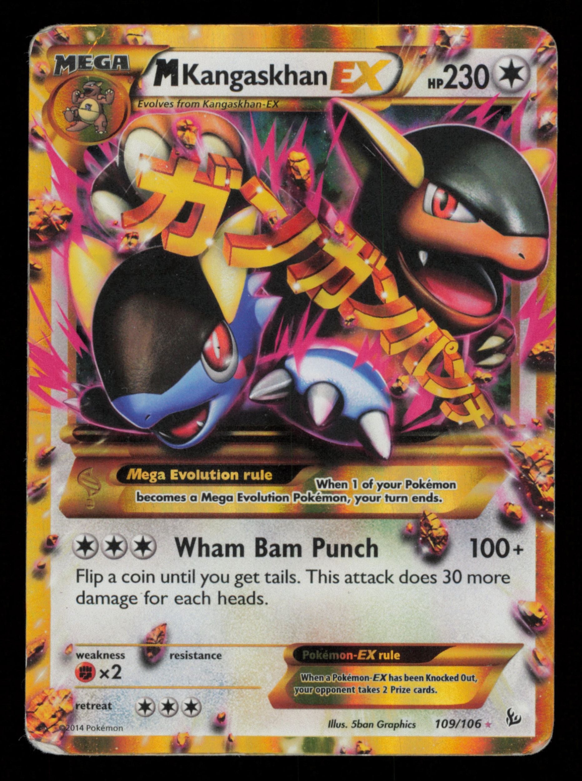 M Kangaskhan EX 109/106 Secret Rare Flashfire Pokemon