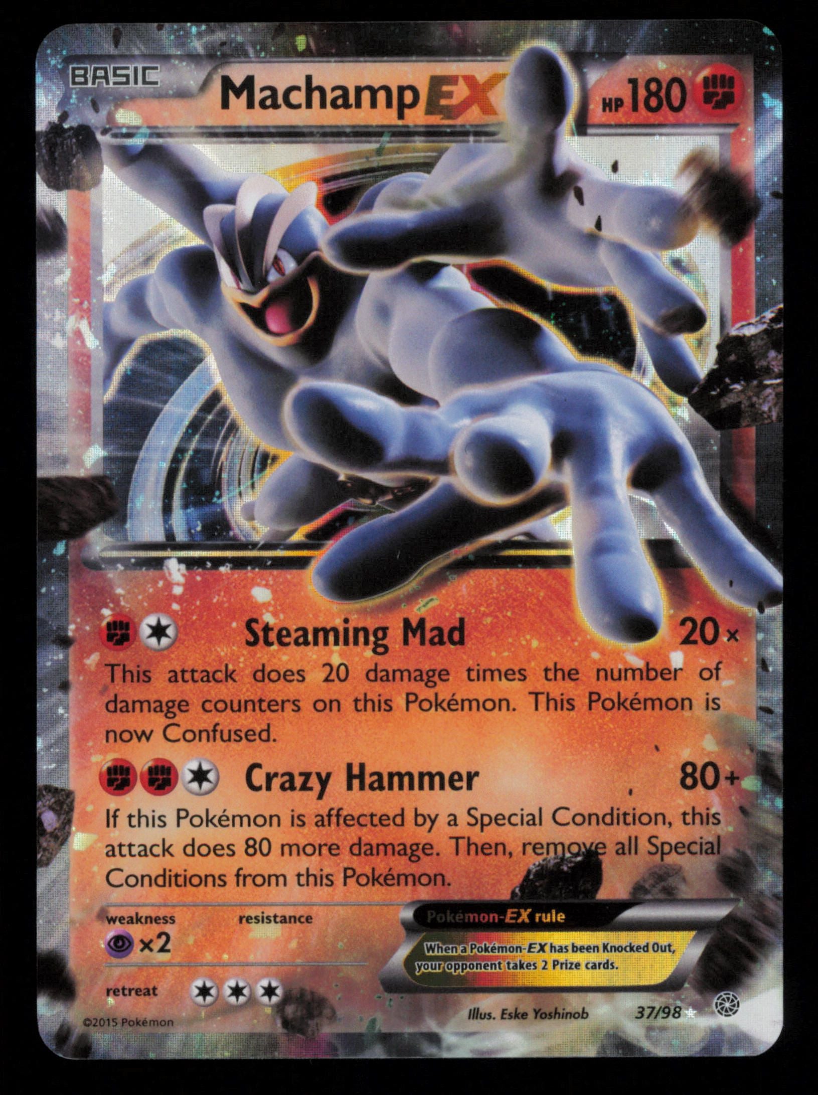 Machamp EX 37/98 Holo Rare EX Ancient Origins Pokemon