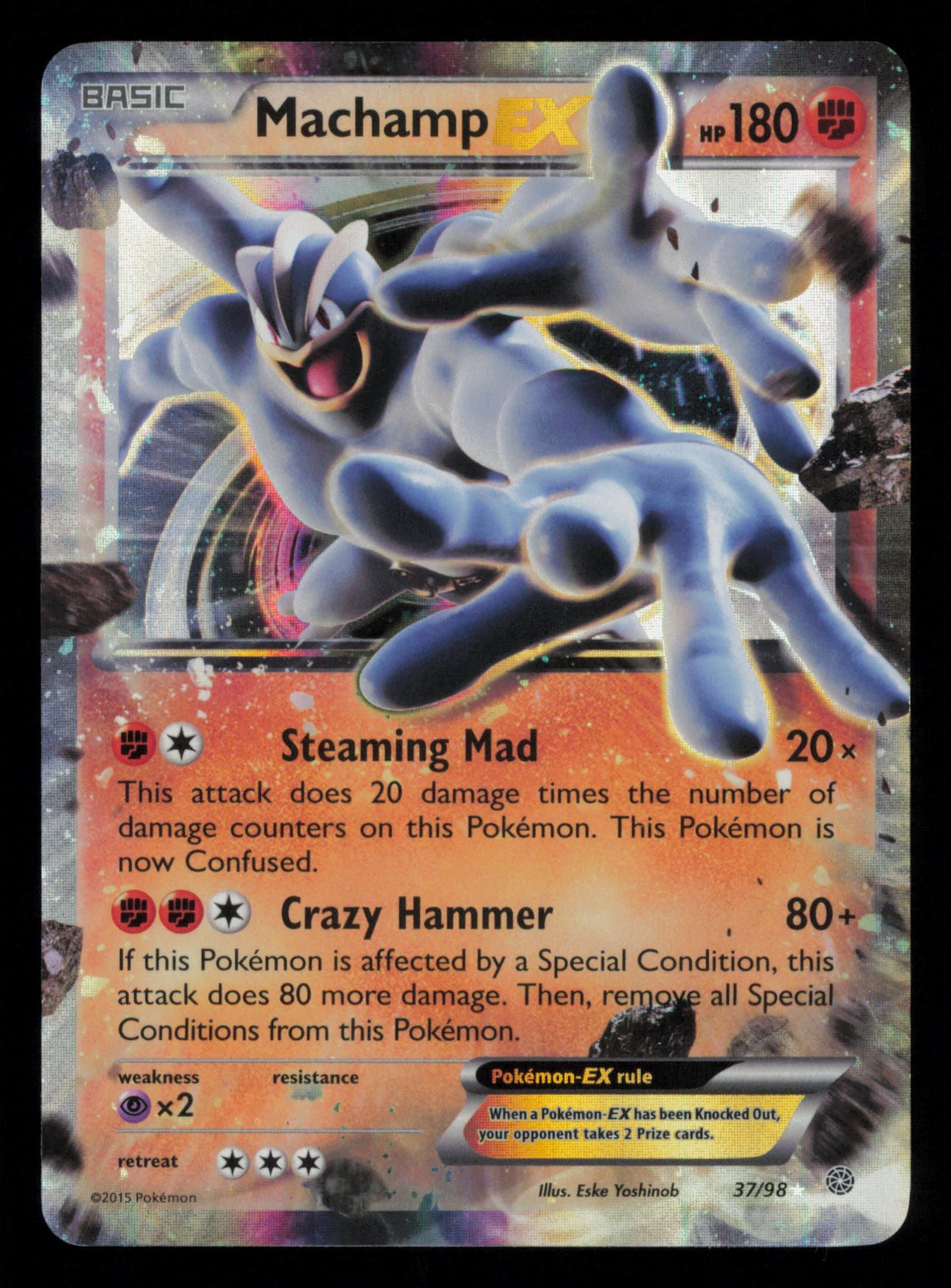 Machamp EX 37/98 Holo Rare EX Ancient Origins Pokemon