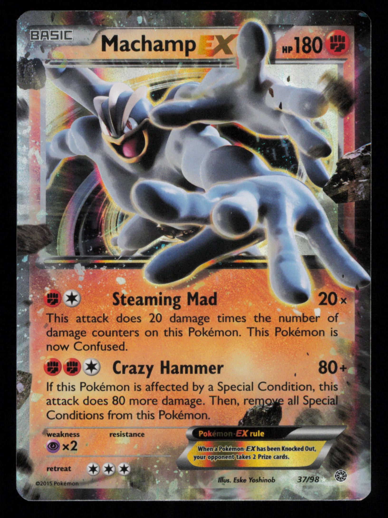 Machamp EX 37/98 Holo Rare EX Ancient Origins Pokemon