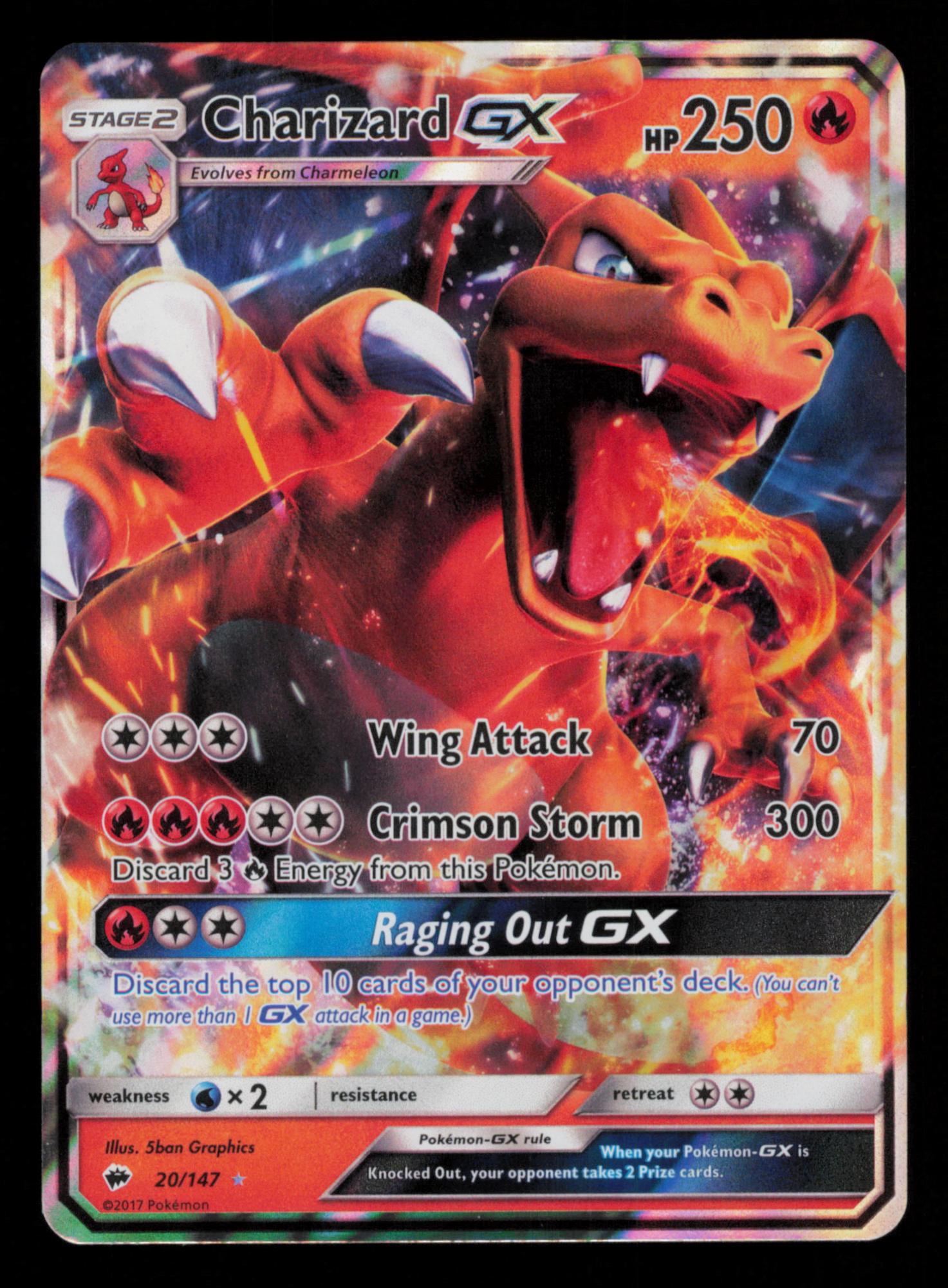 Charizard GX 20/147 Holo Rare GX Burning Shadows Pokemon