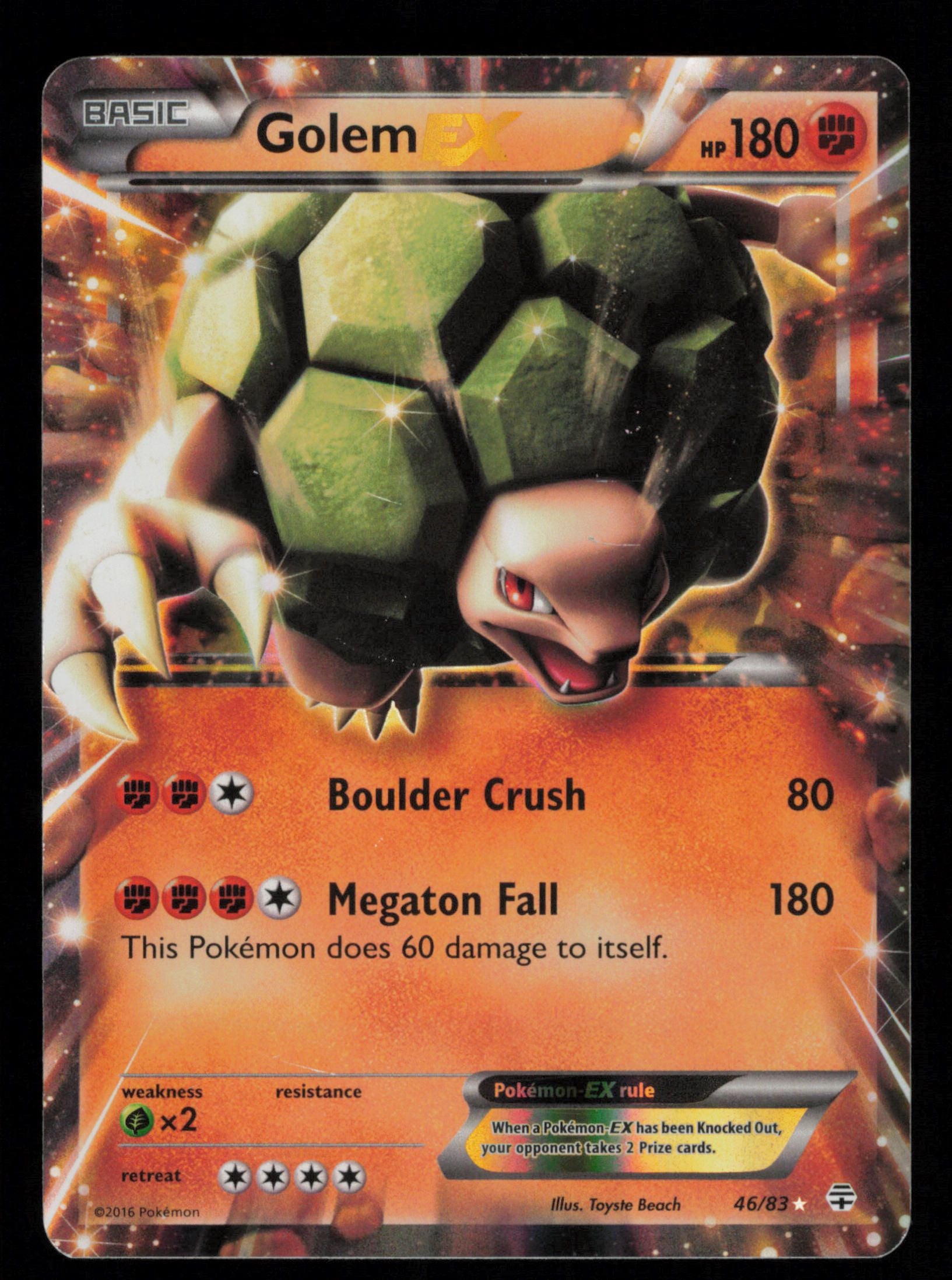 Golem EX 46/83 Holo Rare EX Generations Pokemon