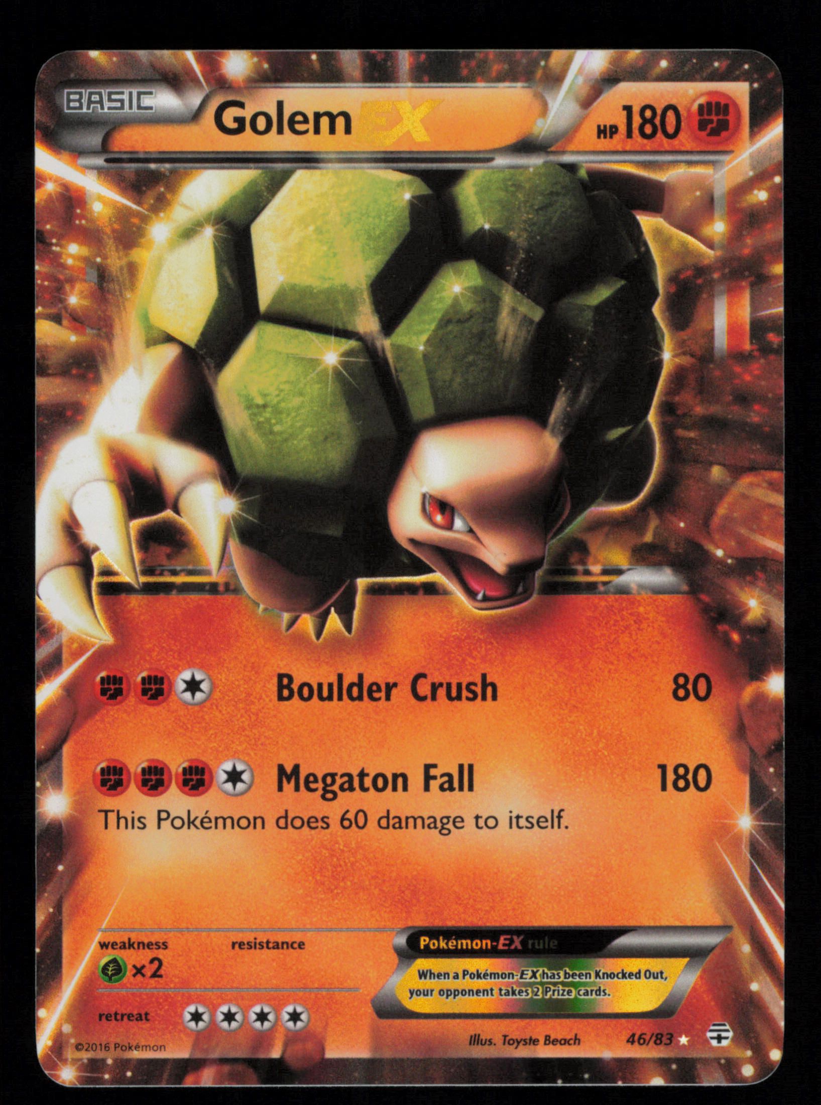 Golem EX 46/83 Holo Rare EX Generations Pokemon