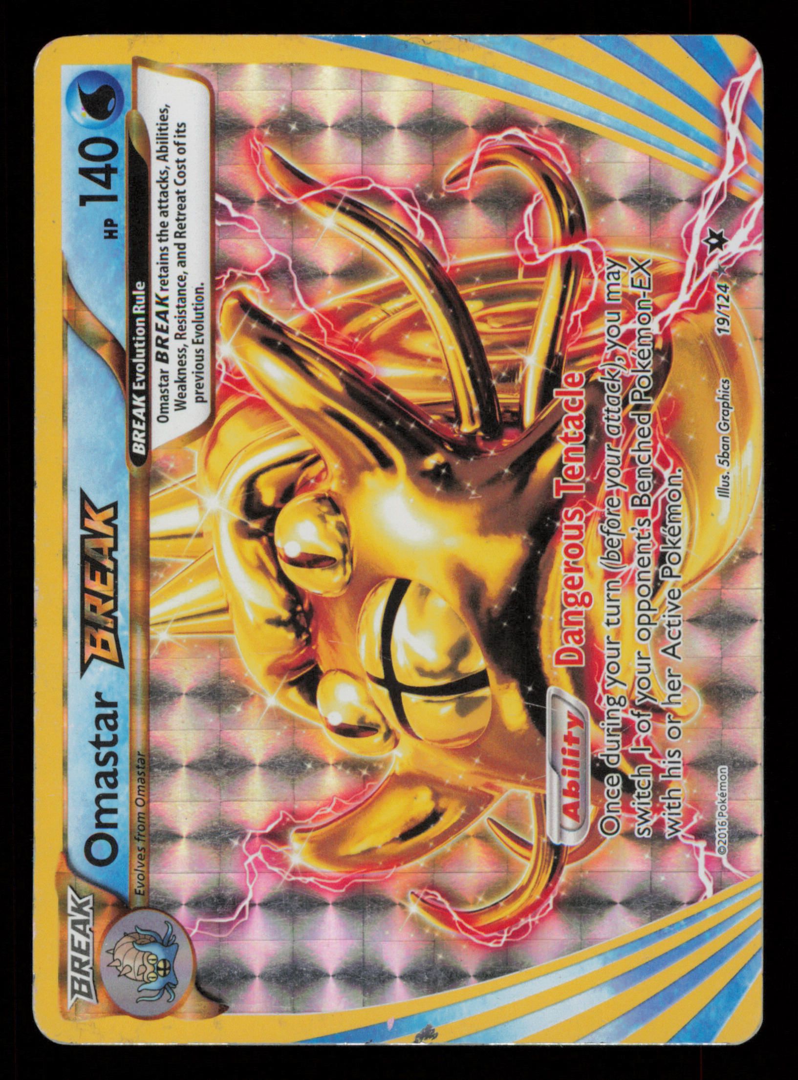 Omastar BREAK 19/124 Rare BREAK Fates Collide Pokemon