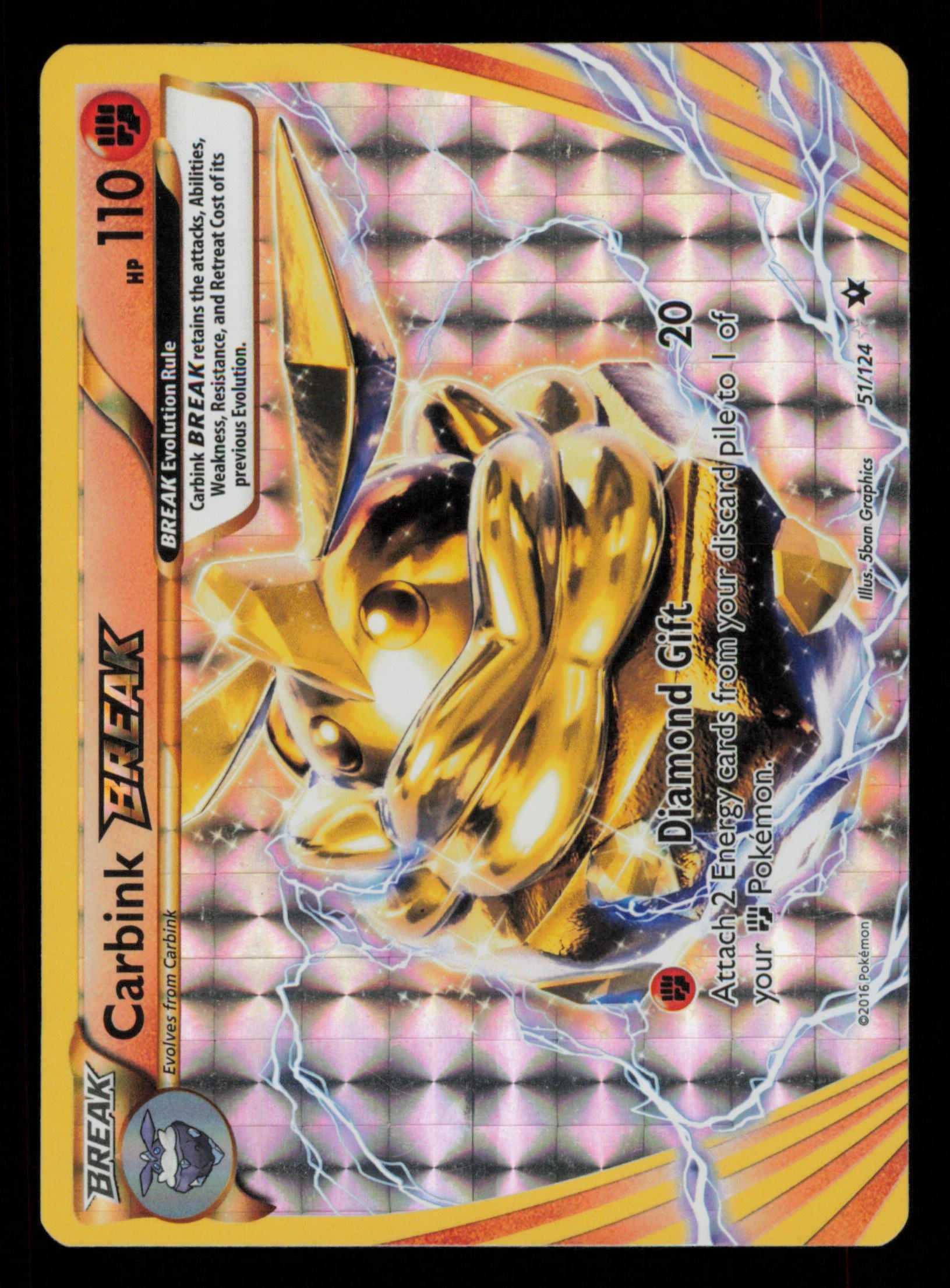 Carbink BREAK 51/124 Rare BREAK Fates Collide Pokemon