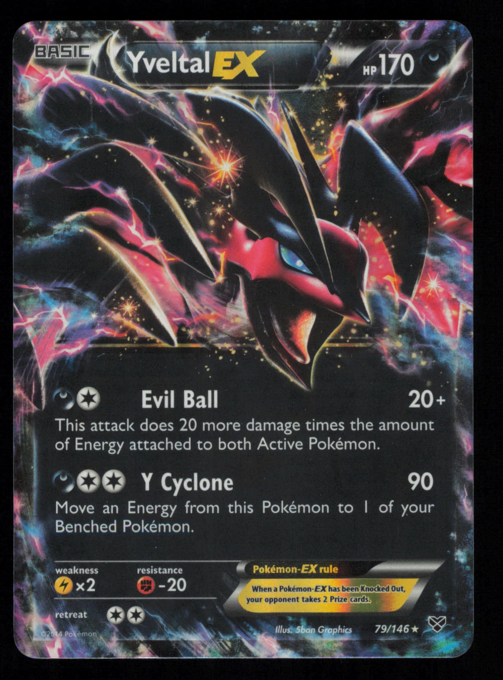 Yveltal EX 79/146 Holo Rare EX XY Pokemon