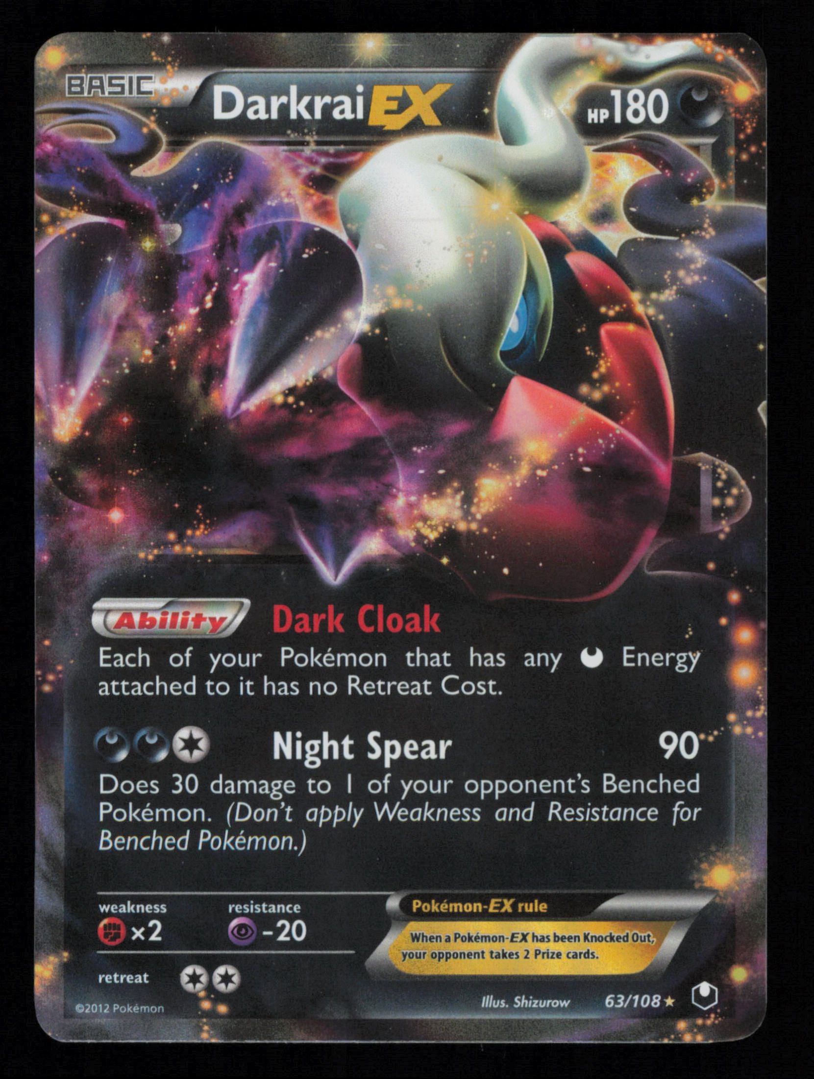 Darkrai EX 63/108 Holo Rare EX Dark Explorers Pokemon
