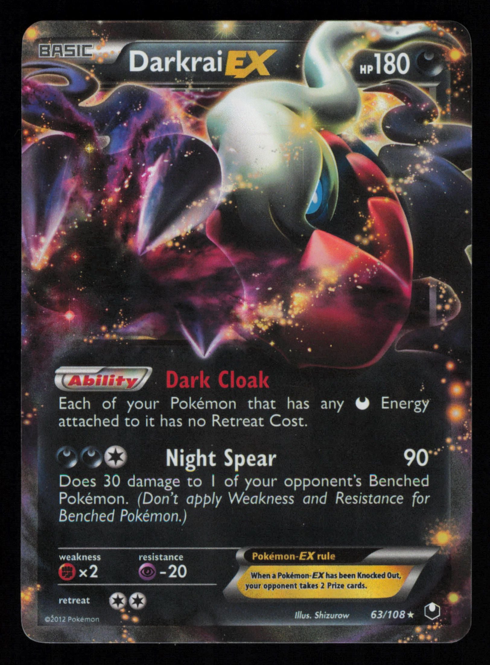 Darkrai EX 63/108 Holo Rare EX Dark Explorers Pokemon