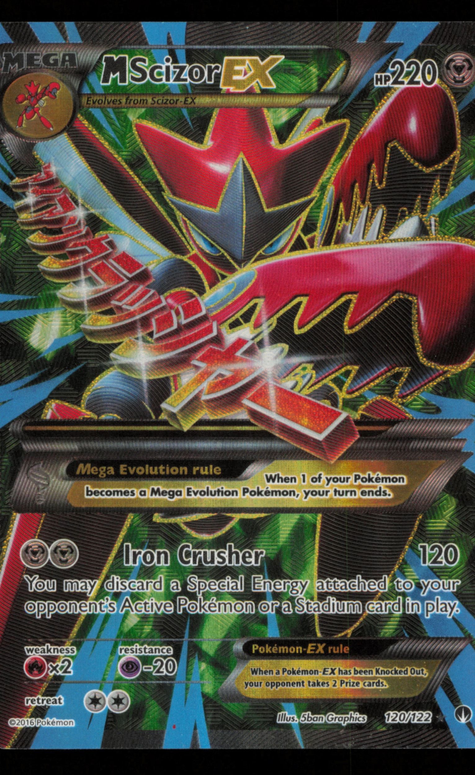 M Scizor EX 120/122 Rare Ultra BREAKpoint Pokemon