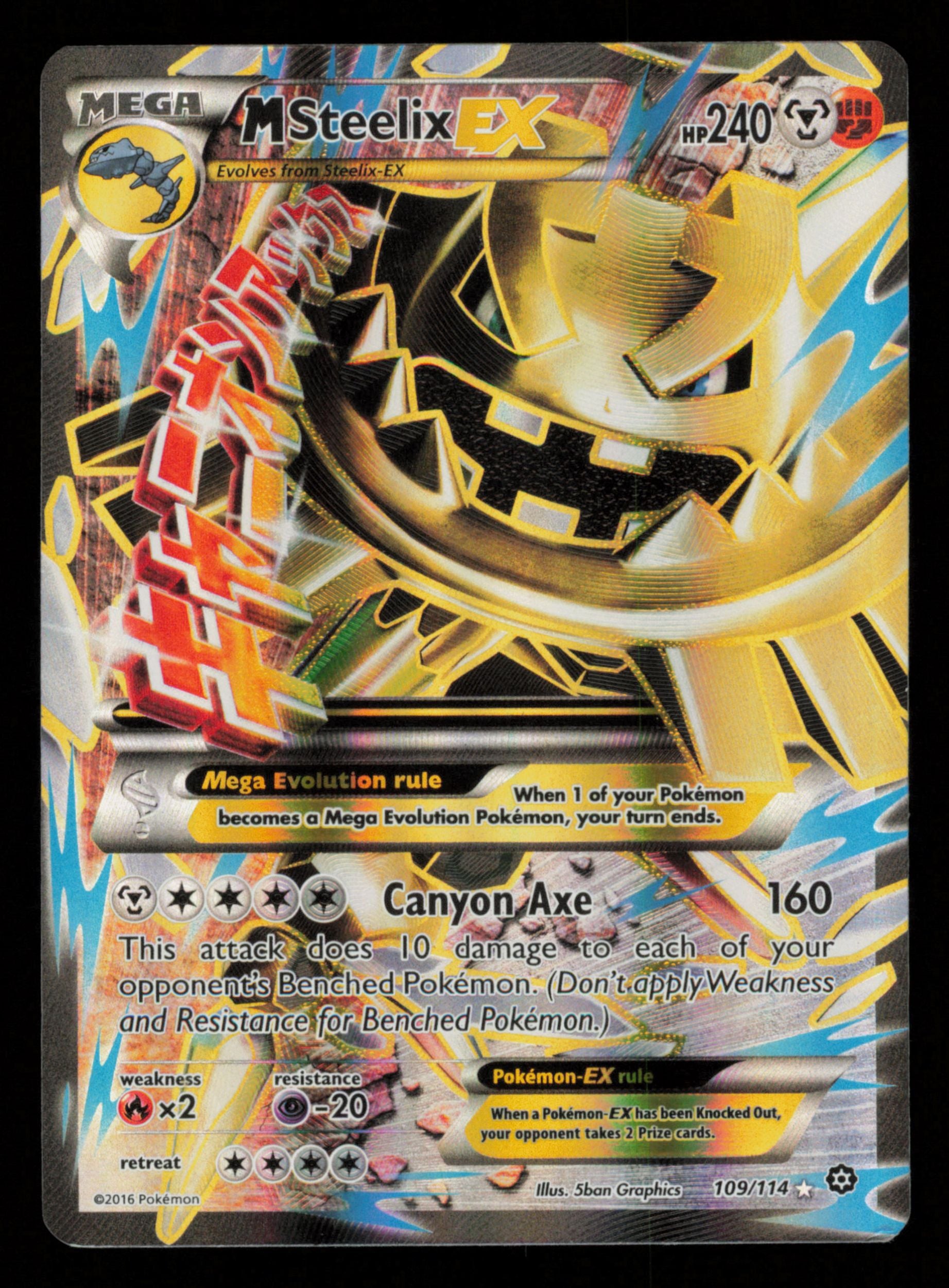 M Steelix EX 109/114 Rare Ultra Steam Siege Pokemon