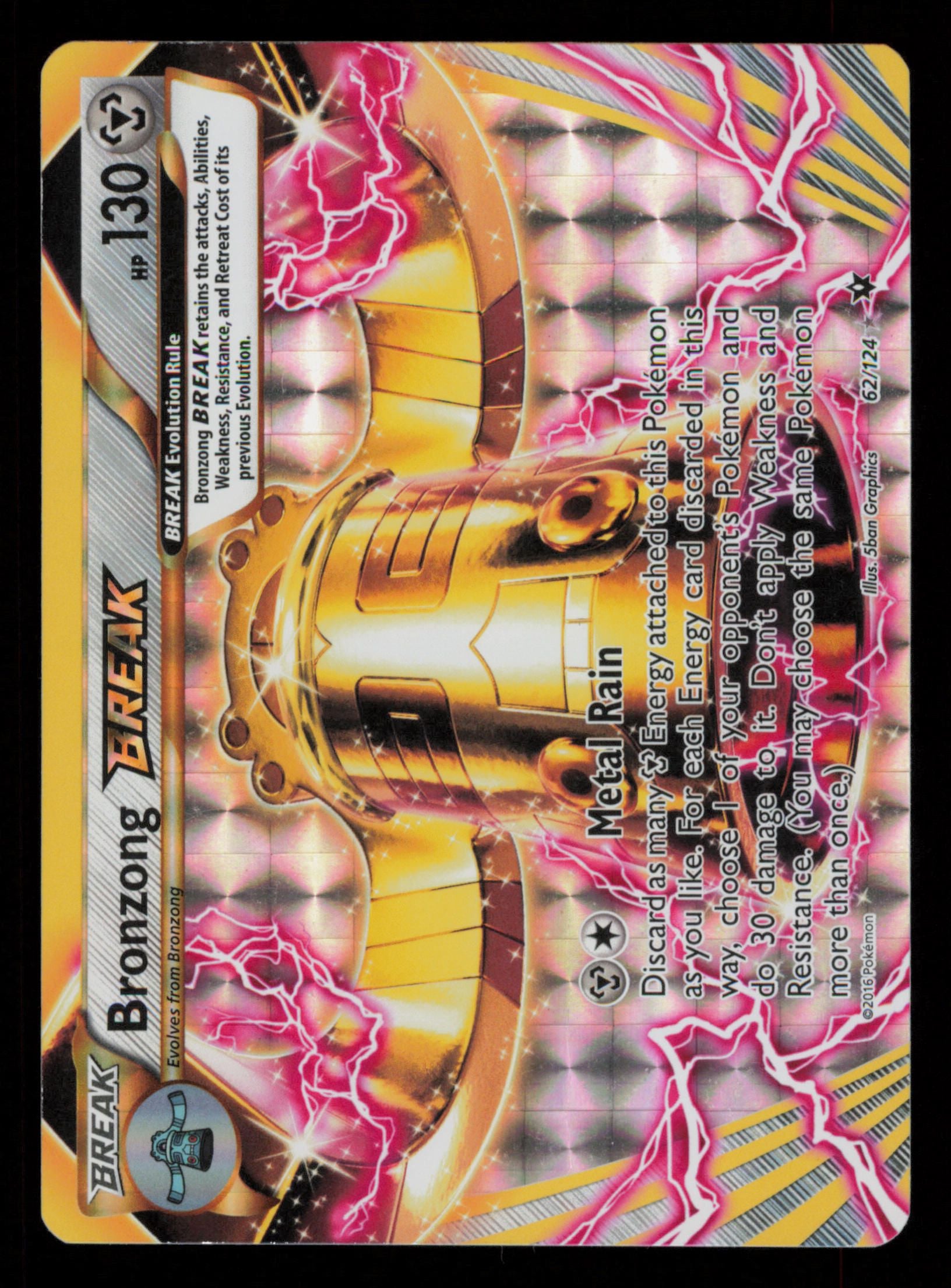 Bronzong BREAK 62/124 Rare BREAK Fates Collide Pokemon