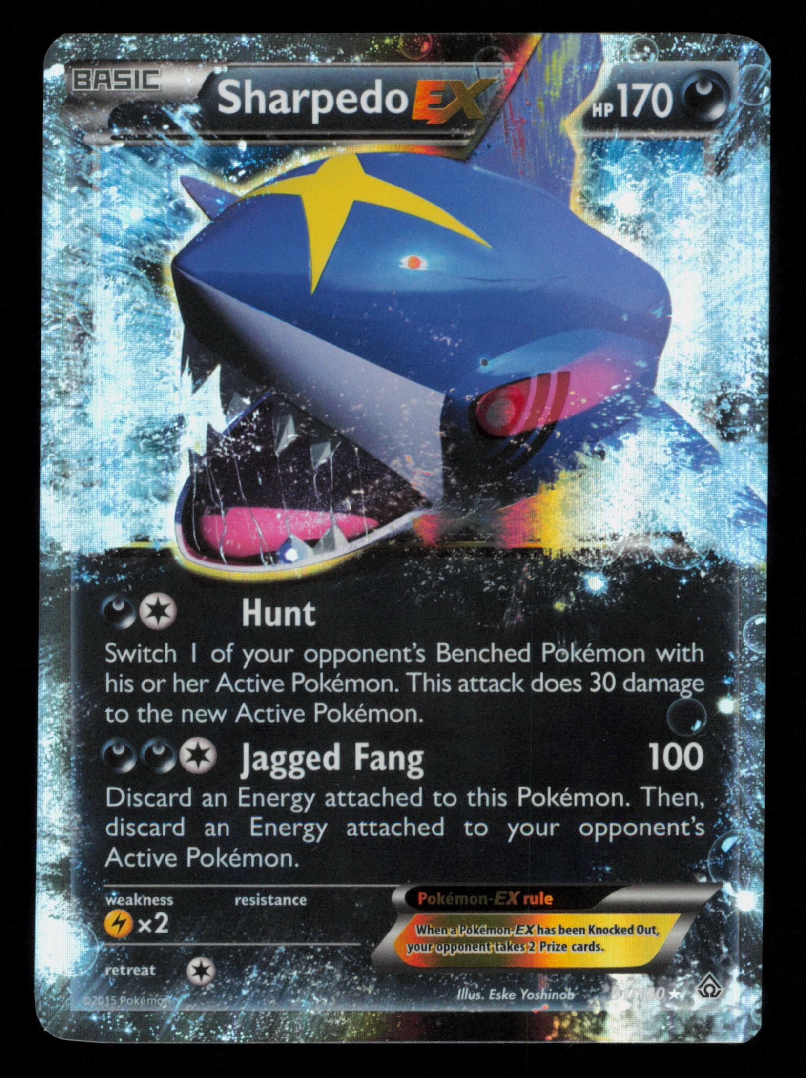 Sharpedo EX 91/160 Holo Rare EX Primal Clash Pokemon