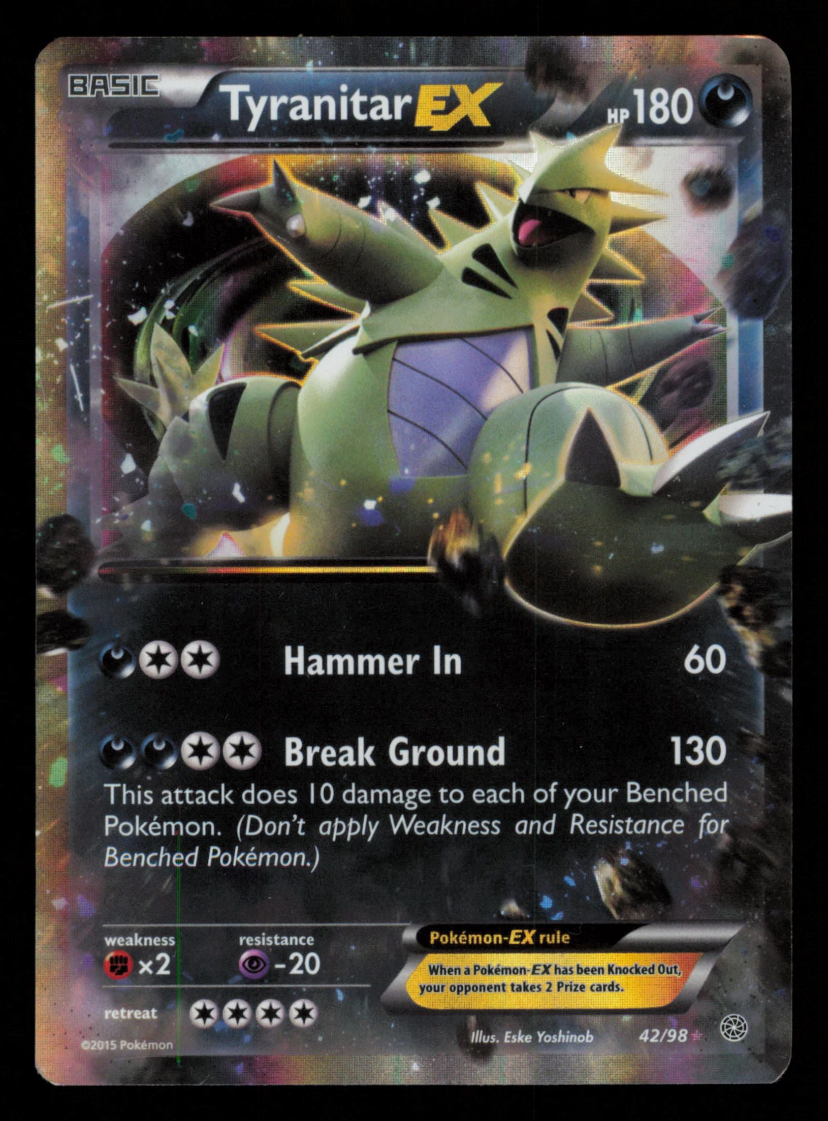 Tyranitar EX 42/98 Holo Rare EX Ancient Origins Pokemon
