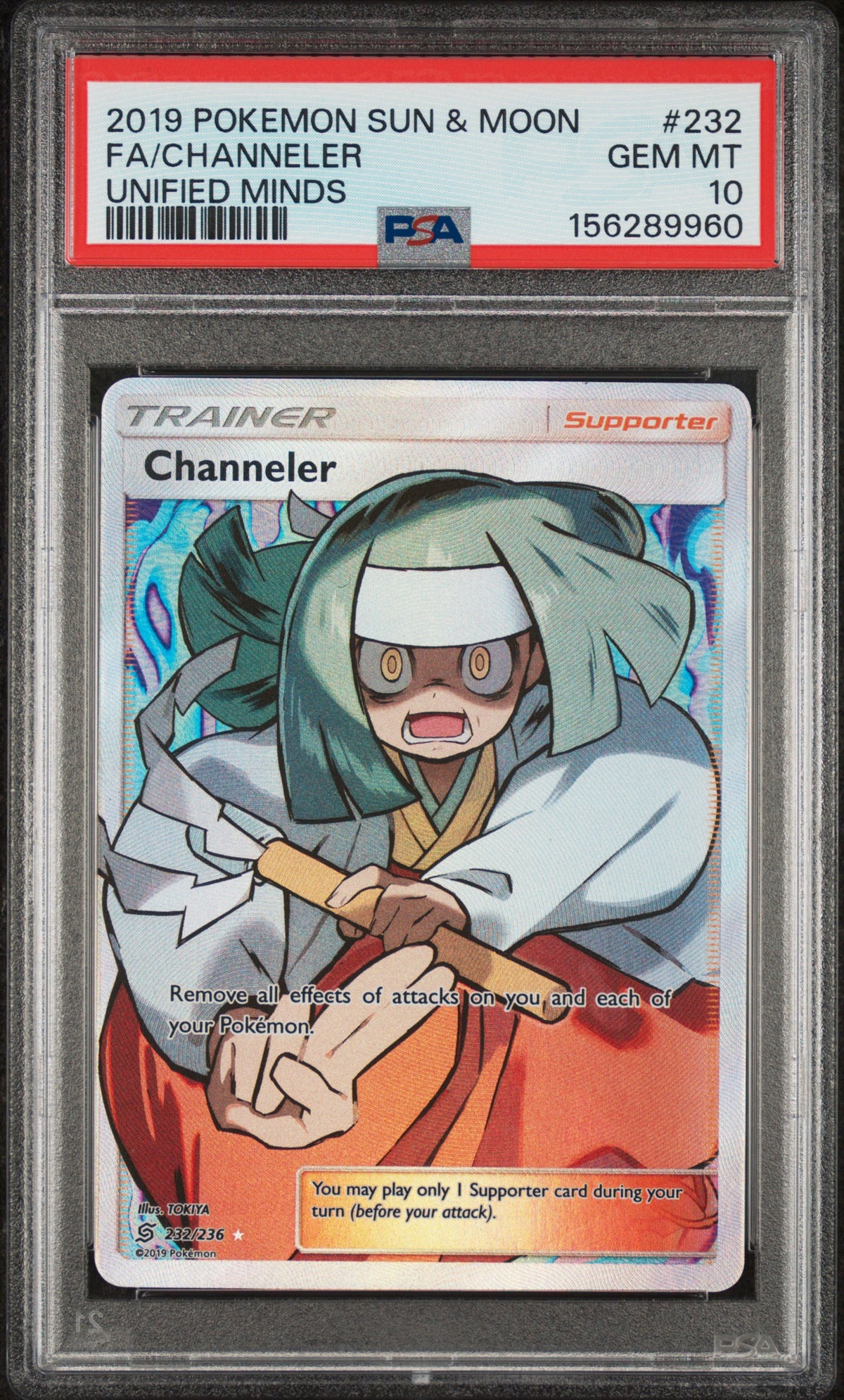Channeler 232/236 Unified Minds Pokemon PSA 10 Gem Mint