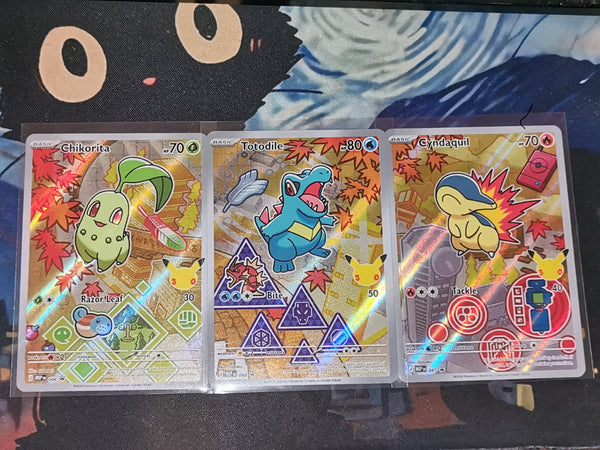 Chikorita 046 Cyndaquil 047 Totodile 048 Mega Evolution Promo SET